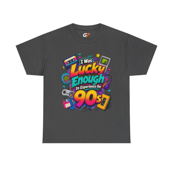 Front, Dark Heather(1) I Was Lucky Enough to Experience the 90s Shirt